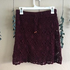 Umgee • Fitted Boho Crocheted Skirt